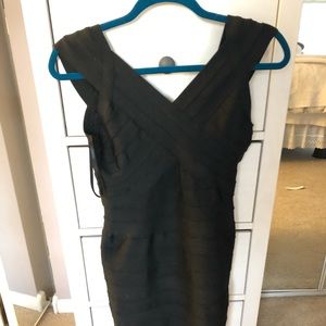 Aqua Black bodycon dress size small